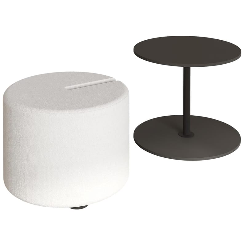 Torven Sett med sidebord 43x47x43 cm - Antrasitt - Møbler - Bord - Avlastningsbord - Lampebord & sidebord