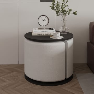 Torven Sett med sidebord 43x47x43 cm - Antrasitt - M øbler - Bord - Avlastningsbord - Lampebord & sidebord
