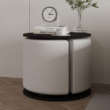 Torven Sett med sidebord 43x47x43 cm - Svart - Møbler - Bord - Avlastningsbord - Lampebord & sidebord