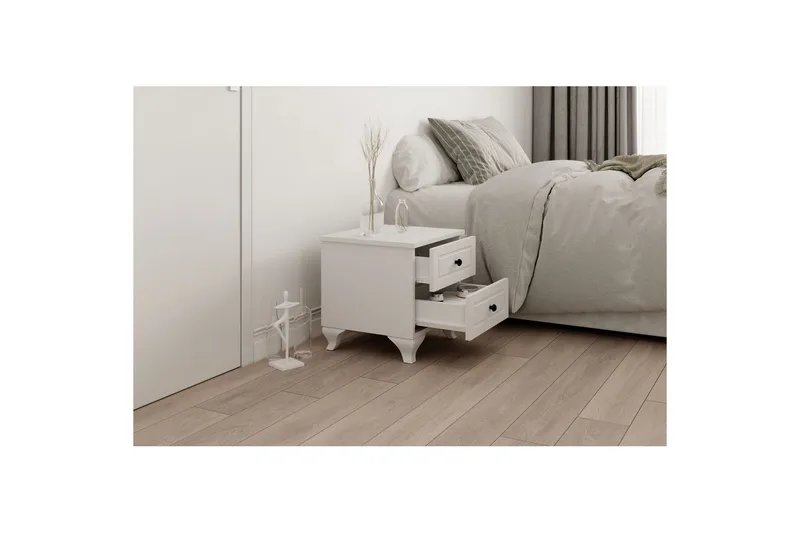 Torvenn Nattbord 45 cm - Matt Hvit - Møbler - Bord - Avlastningsbord - Sengebord & nattbord