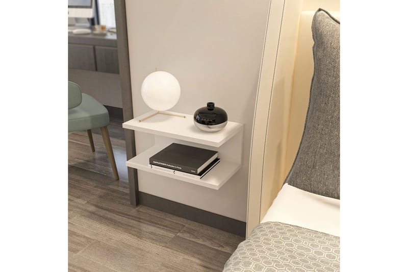 Torvic Nattbord 45 cm - Hvit - Møbler - Bord - Avlastningsbord - Sengebord & nattbord