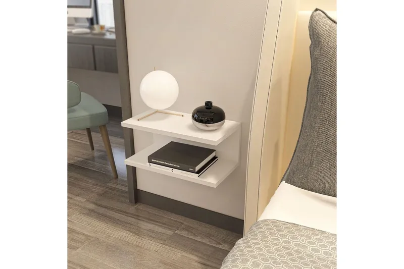 Torvic Nattbord 45 cm - Hvit - Møbler - Bord - Avlastningsbord - Sengebord & nattbord