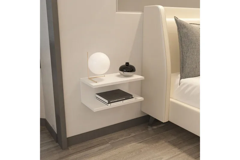 Torvic Nattbord 45 cm - Hvit - Møbler - Bord - Avlastningsbord - Sengebord & nattbord