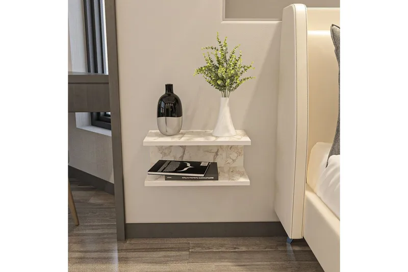 Torvic Nattbord 45 cm - Hvit - Møbler - Bord - Avlastningsbord - Sengebord & nattbord