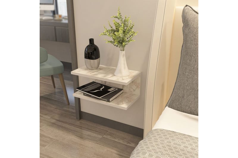 Torvic Nattbord 45 cm - Hvit - Møbler - Bord - Avlastningsbord - Sengebord & nattbord