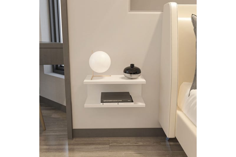 Torvic Nattbord 45 cm - Hvit - Møbler - Bord - Avlastningsbord - Sengebord & nattbord