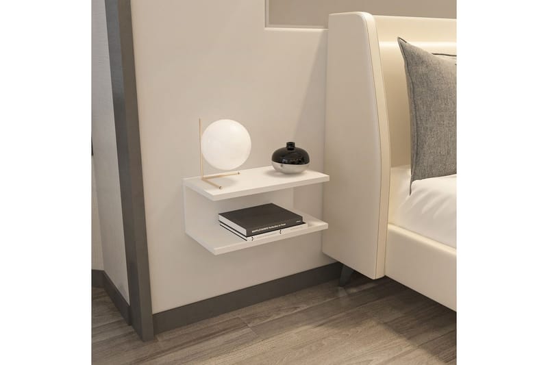 Torvic Nattbord 45 cm - Hvit - Møbler - Bord - Avlastningsbord - Sengebord & nattbord