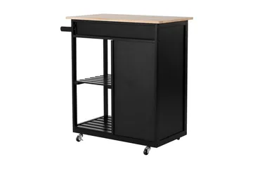 Trapani Serveringsbord 75 cm - Svart - Oppbevaring - Kjøkkenøyer