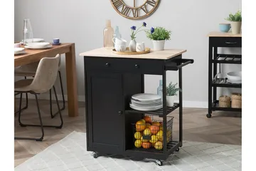 Trapani Serveringsbord 75 cm - Svart - Oppbevaring - Kjøkkenøyer
