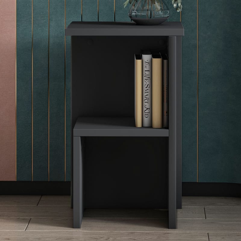 Tunel Nattbord 29,6x50x29,6 cm - Antrasitt - Møbler - Bord - Avlastningsbord - Sengebord & nattbord