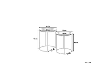 Twins Avlastningsbord 2 St 40 | 40 cm - Svart - Møbler - Bord - Avlastningsbord - Settbord
