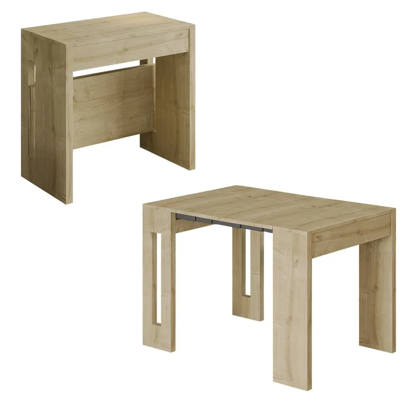 Uttrekkbart konsollbord Homitis Nivo (80 x 76,1 x 44 cm) Sapphire Oak, undefined