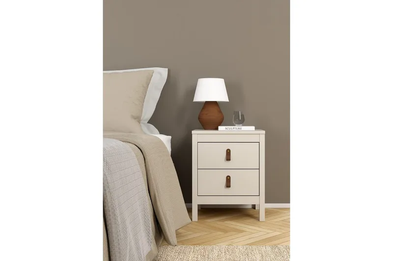 Vallvidera Sengebord 44 cm - Beige - Møbler - Bord - Avlastningsbord - Sengebord & nattbord