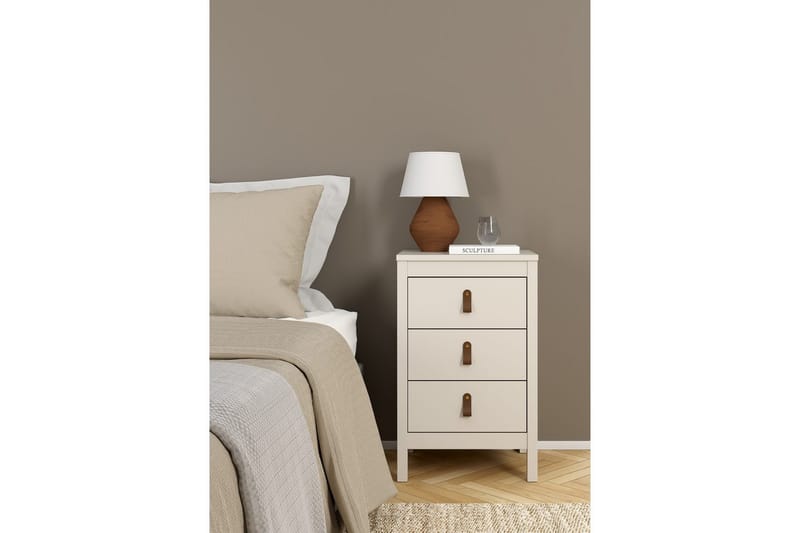 Vallvidera Sengebord 44 cm - Beige - Møbler - Bord - Avlastningsbord - Sengebord & nattbord