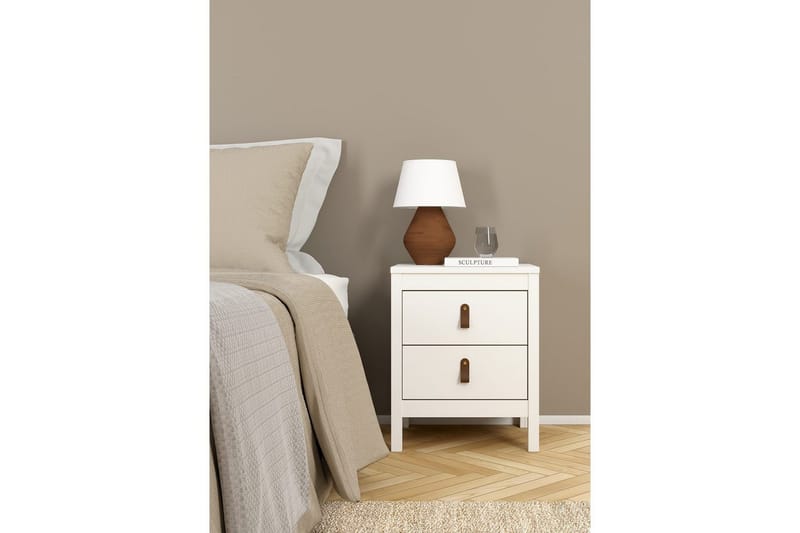 Vallvidera Sengebord 44 cm - Hvit - Møbler - Bord - Avlastningsbord - Sengebord & nattbord