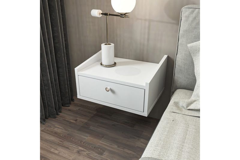 Valros Nattbord 45 cm - Hvit - Møbler - Bord - Avlastningsbord - Sengebord & nattbord