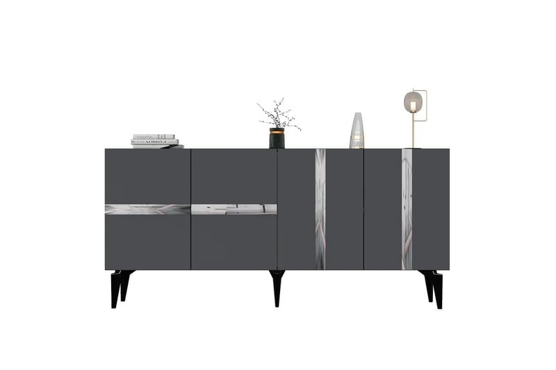 Vania Konsollbord 150 cm - Antrasitt/Sølv - Møbler - Bord - Avlastningsbord - Gangbord