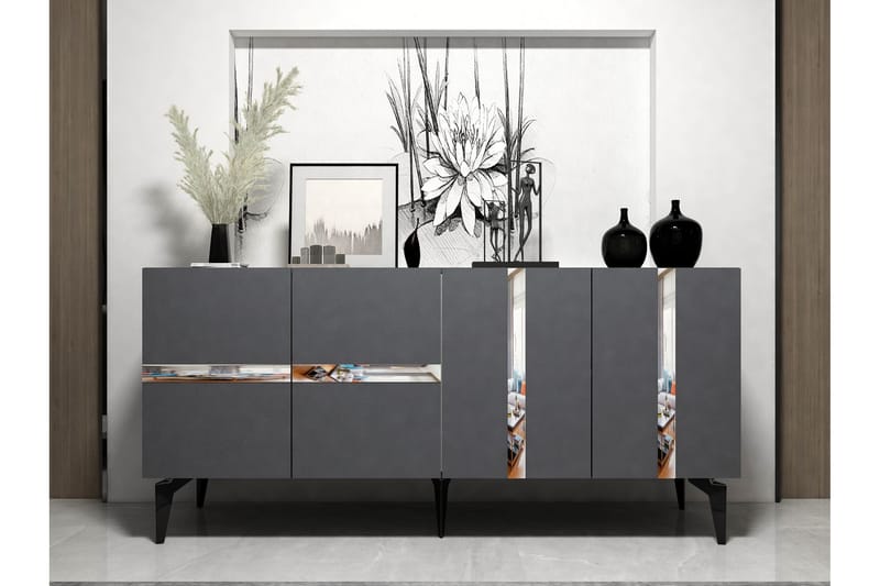 Vania Konsollbord 150 cm - Antrasitt/Sølv - Møbler - Bord - Avlastningsbord - Gangbord