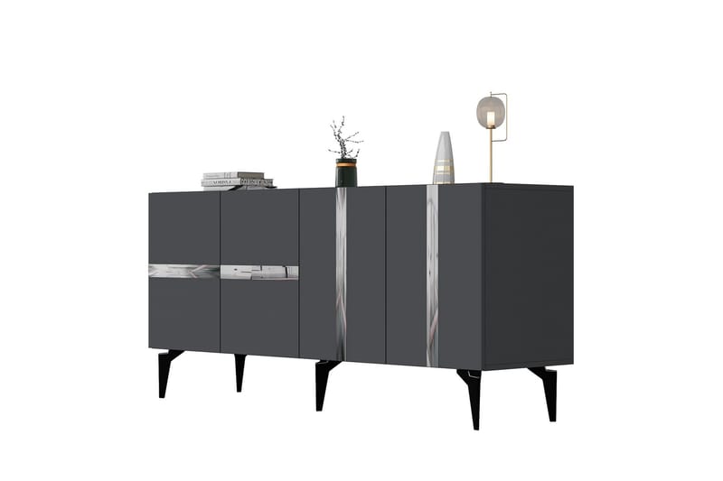 Vania Konsollbord 150 cm - Antrasitt/Sølv - Møbler - Bord - Avlastningsbord - Gangbord