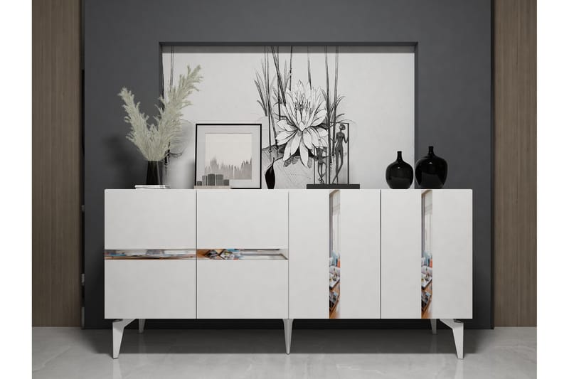 Vania Konsollbord 150 cm - Hvit/Sølv - Møbler - Bord - Avlastningsbord - Gangbord
