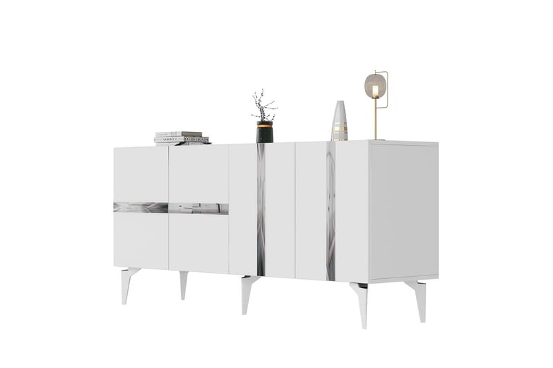 Vania Konsollbord 150 cm - Hvit/Sølv - Møbler - Bord - Avlastningsbord - Gangbord