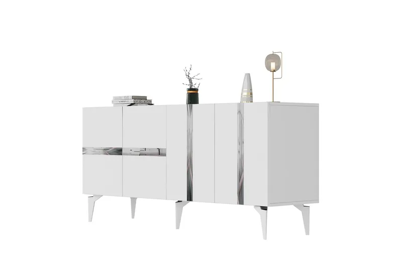 Vania Konsollbord 150 cm - Hvit/Sølv - Møbler - Bord - Avlastningsbord - Gangbord