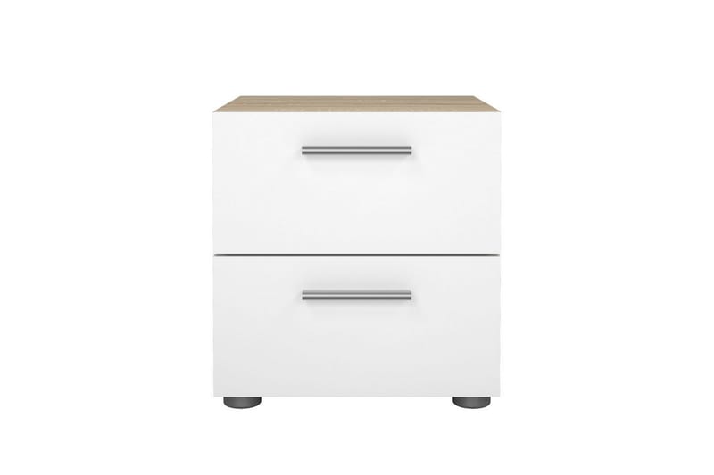 Vansu Nattbord 40 cm - Hvit/Natur - Møbler - Bord - Avlastningsbord - Sengebord & nattbord