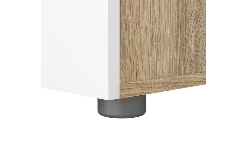 Vansu Nattbord 40 cm - Hvit/Natur - Møbler - Bord - Avlastningsbord - Sengebord & nattbord