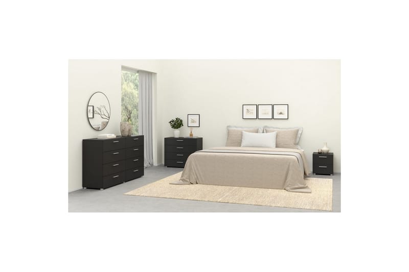 Vansu Nattbord 40 cm - Svart - Møbler - Bord - Avlastningsbord - Sengebord & nattbord
