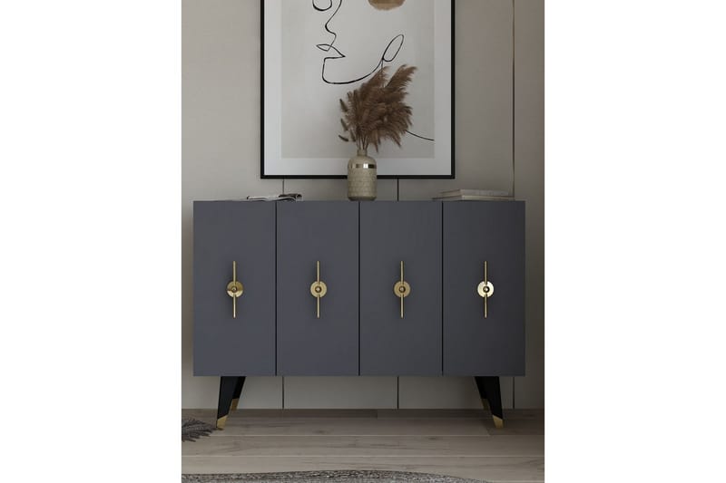 Varen Konsollbord 120 cm - Gull/Antrasitt - Møbler - Bord - Avlastningsbord - Gangbord