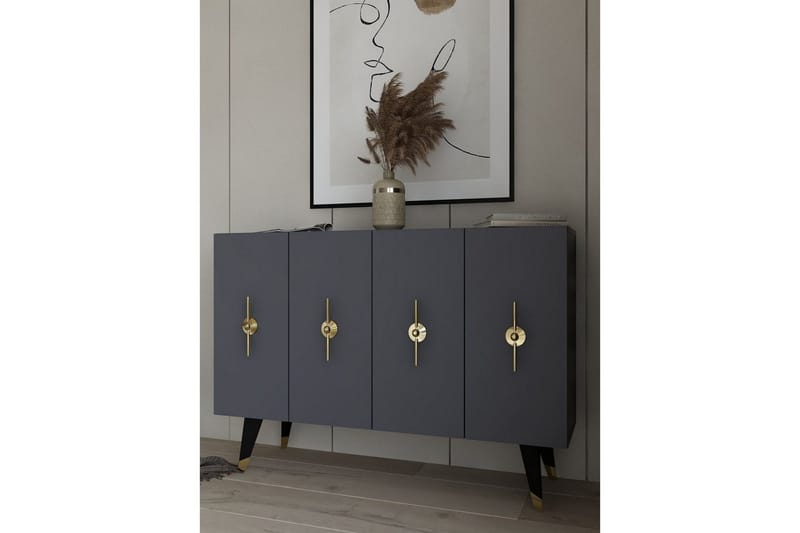 Varen Konsollbord 120 cm - Gull/Antrasitt - Møbler - Bord - Avlastningsbord - Gangbord