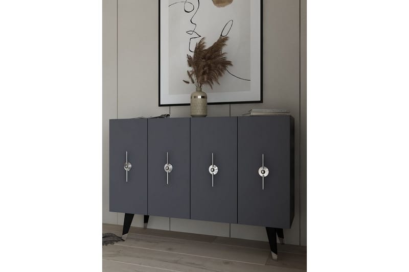 Varen Konsollbord 120 cm - Sølv/Antrasitt - Møbler - Bord - Avlastningsbord - Gangbord
