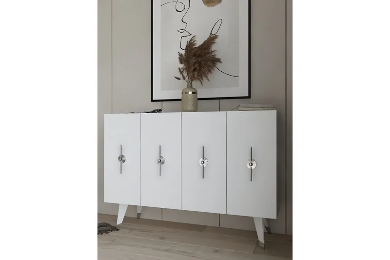 Varen Konsollbord 120 cm - Sølv/Hvit - Møbler - Bord - Avlastningsbord - Gangbord