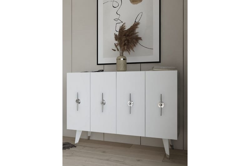 Varen Konsollbord 120 cm - Sølv/Hvit - Møbler - Bord - Avlastningsbord - Gangbord