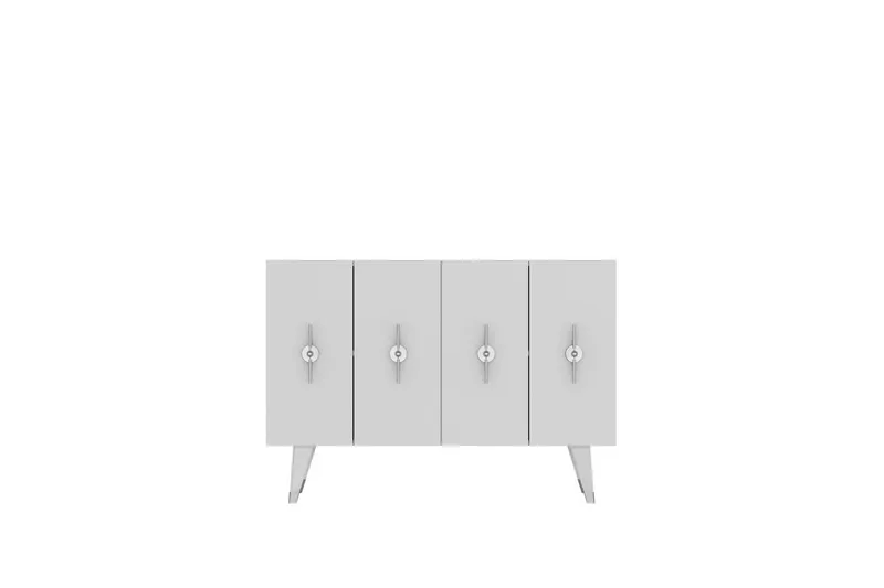 Varen Konsollbord 120 cm, Sølv/Hvit