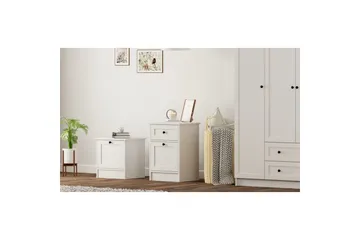 Varion Nattbord 45 cm - Matt Hvit - Møbler - Bord - Avlastningsbord - Sengebord & nattbord