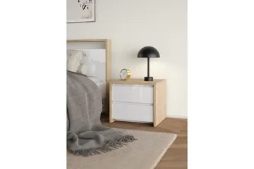Varun Sengebord 52 cm - Hvit - Møbler - Bord - Avlastningsbord - Sengebord & nattbord