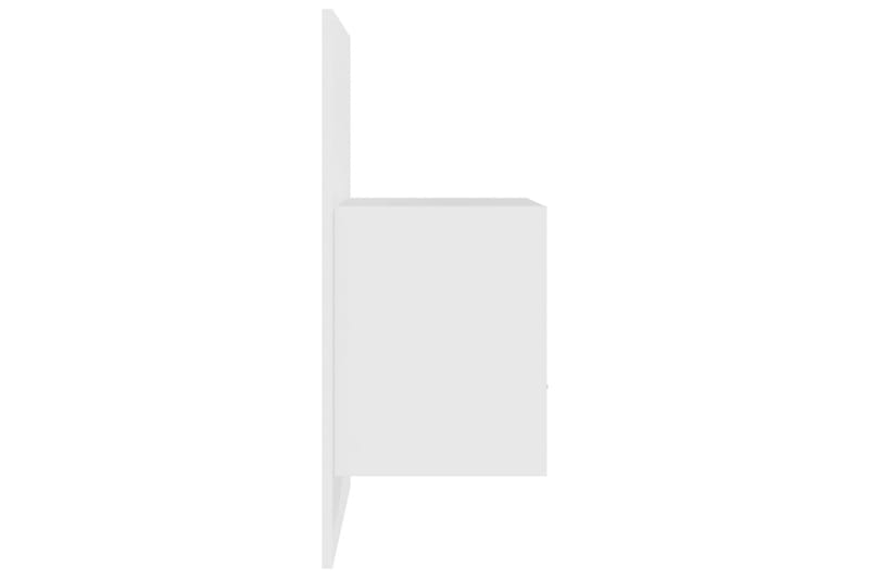 Veggmonterte nattbord 2 stk hvit konstruert tre - Hvit - Møbler - Bord - Avlastningsbord - Sengebord & nattbord
