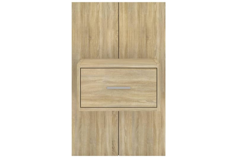 Veggmonterte nattbord 2 stk sonoma eik konstruert tre - Brun - Møbler - Bord - Avlastningsbord - Sengebord & nattbord