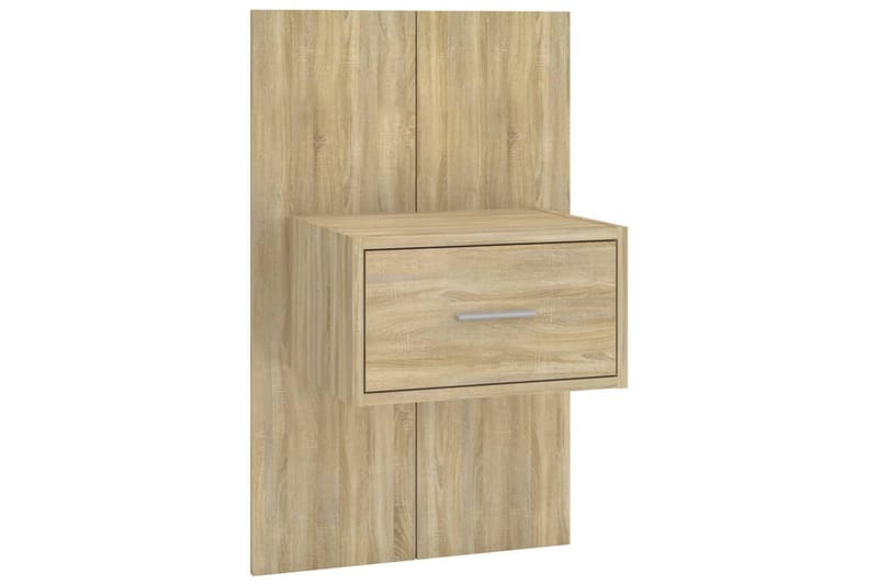 Veggmonterte nattbord 2 stk sonoma eik konstruert tre - Brun - Møbler - Bord - Avlastningsbord - Sengebord & nattbord