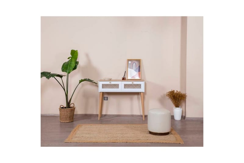Velin Konsollbord 95 cm - Mellomfarget tre/Hvit - Møbler - Bord - Avlastningsbord - Gangbord