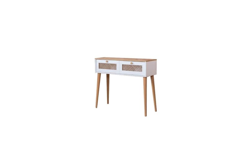 Velin Konsollbord 95 cm - Mellomfarget tre/Hvit - Møbler - Bord - Avlastningsbord - Gangbord