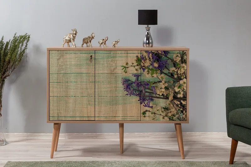 Vellavie Skjenk Kirsebærblomst - Brun/Grønn - Oppbevaring - Oppbevaringsmøbler - Sideboard & skjenker