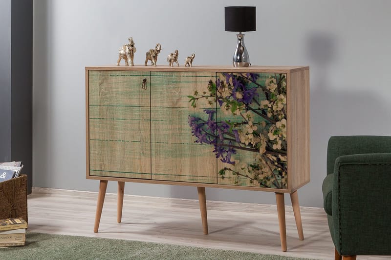 Vellavie Skjenk Kirsebærblomst - Brun/Grønn - Oppbevaring - Oppbevaringsmøbler - Sideboard & skjenker