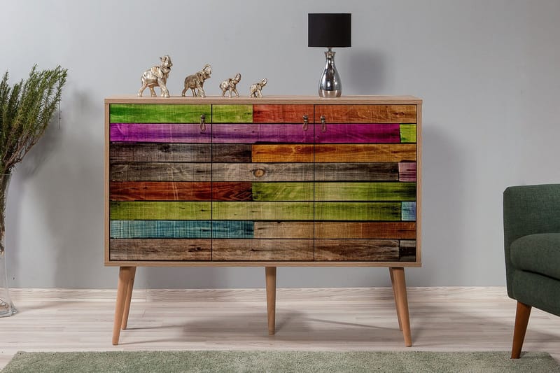 Vellavie Skjenk Regnbuepanel - Flerfarget - Møbler - Bord - Avlastningsbord