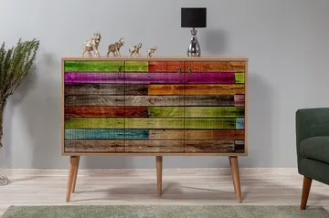 Vellavie Skjenk Regnbuepanel - Flerfarget - Oppbevaring - Oppbevaringsmøbler - Sideboard & skjenker