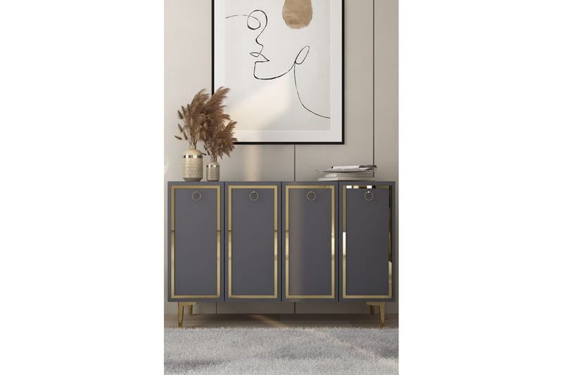 Velorae Konsollbord 120 cm - Antrasitt/Gull - Møbler - Bord - Avlastningsbord - Gangbord