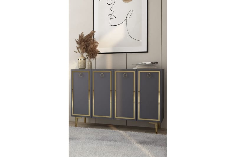 Velorae Konsollbord 120 cm - Antrasitt/Gull - Møbler - Bord - Avlastningsbord - Gangbord