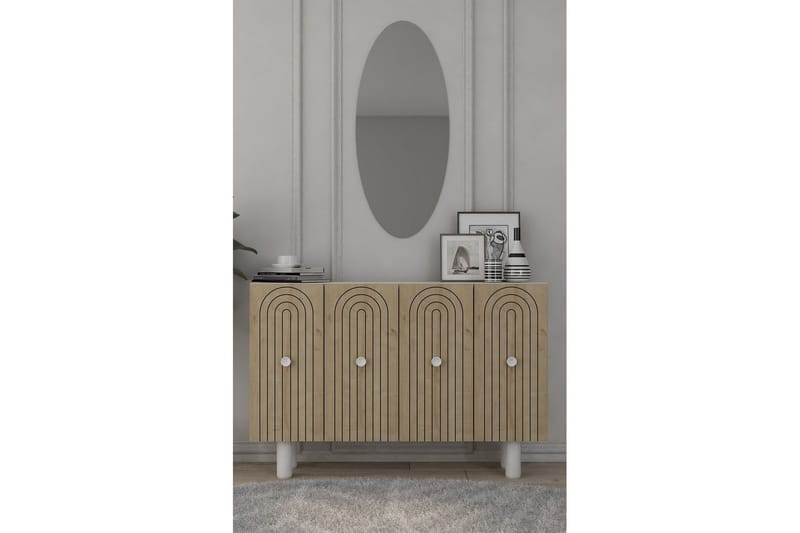 Velorae Konsollbord 120 cm - Hvit/Eik - Møbler - Bord - Avlastningsbord - Gangbord