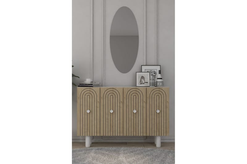 Velorae Konsollbord 120 cm - Hvit/Eik - Møbler - Bord - Avlastningsbord - Gangbord